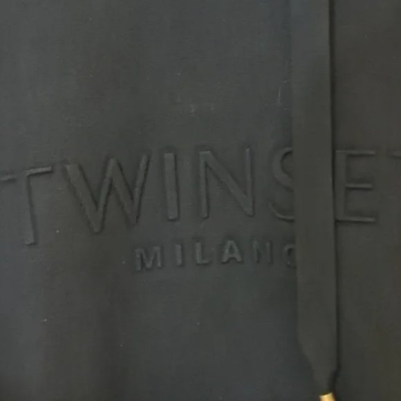 Twinset Milano Black knit hooded long sleeve sweater size XS. - Picture 2 of 4